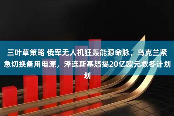 三叶草策略 俄军无人机狂轰能源命脉,乌克兰紧急切换备用电源,泽连斯基怒揭20亿欧元救冬计划